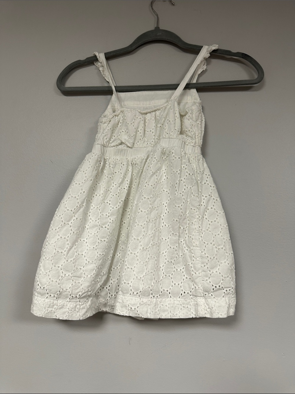 Cherokee white lace summer straps fully lined dress, XS 4/5 - Picture 3 of 4